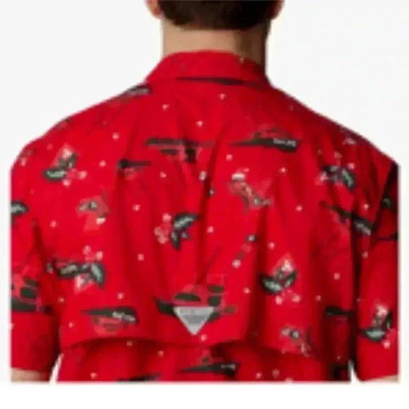NEW Columbia PFG Marlins & Martinis Red Trollers‎ Vented Fishing Shirt Mens XXL - Picture 4 of 12